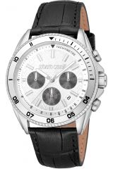 Reloj de pulsera Roberto Cavalli - RC5G099L0015 correa color: Negro Dial Gris plata Hombre