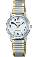 Reloj de pulsera LORUS Lady - RRS79VX5 correa color: Gris plata Dial Blanco Mujer