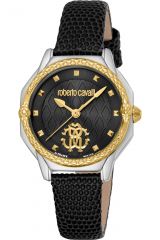 Reloj de pulsera Roberto Cavalli by Franck Muller - RV1L225L0031 correa color: Negro Dial Negro Mujer