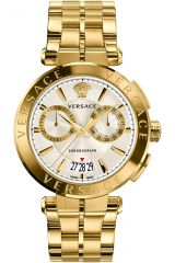 Reloj de pulsera Versace - VE1D00419 correa color: Oro amarillo Dial Gris plata Hombre
