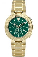 Reloj de pulsera Versace - VE2H00521 correa color: Oro amarillo Dial Verde Hombre