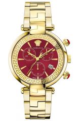 Reloj de pulsera Versace - VE2M00721 correa color: Oro amarillo Dial Rojo vino Mujer