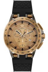 Reloj de pulsera Versace - VE3E00421 correa color: Negro Dial Bronce Hombre