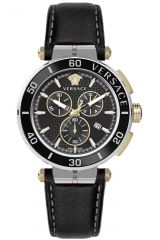 Reloj de pulsera Versace - VE3L00222 correa color: Negro Dial Negro Hombre