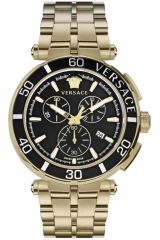 Reloj de pulsera Versace - VE3L00522 correa color: Oro amarillo Dial Negro Hombre