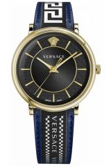 Reloj de pulsera Versace - VE5A01521 correa color: Azul Negro Dial Negro Hombre