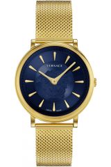 Reloj de pulsera Versace - VE8104021 correa color: Oro amarillo Dial Azul noche Mujer