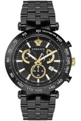 Reloj de pulsera Versace - VEJB00722 correa color: Negro Dial Negro Hombre