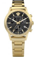 Reloj de pulsera Versace - VEKB00822 correa color: Oro amarillo Dial Negro Unisex