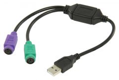 Valueline Cable USB 2.0 macho y 2 conectores PS/2 hembra de 0.30 m NE56032705 