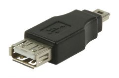 Adaptador USB 2.0 A Hembra - mini USB Macho de 5 pines Valueline 