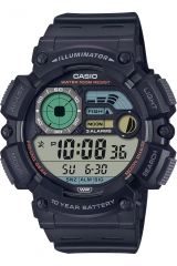 Reloj de pulsera CASIO Sports - WS-1500H-1A correa color: Negro Dial LCD Negro Hombre