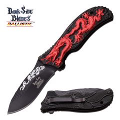Navaja  Dark Side Blades Dragon Rojo longitud de hoja 8,76cm DS-A042RD 