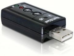 DeLOCK 61645 cambiador de género para cable USB 2.0 2x 3.5 Negro
