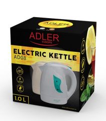 Adler AD 08 w tetera eléctrica 1 L 850 W Blanco
