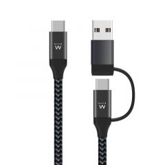 Ewent EW9918 cable USB 1 m USB 3.2 Gen 1 (3.1 Gen 1) USB C Negro
