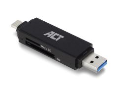 ACT AC6375 lector de tarjeta USB 3.2 Gen 1 (3.1 Gen 1) Negro
