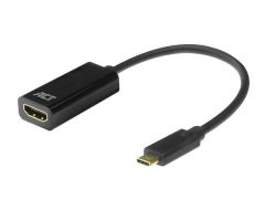 ACT AC7305 adaptador de cable de vídeo 0,15 m USB Tipo C HDMI tipo A (Estándar) Negro
