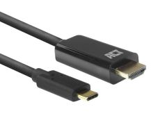 ACT AC7315 adaptador de cable de vídeo 2 m USB Tipo C HDMI tipo A (Estándar) Negro