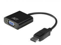 ACT AC7515 adaptador de cable de vídeo 0,15 m DisplayPort VGA (D-Sub) Negro