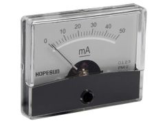 Medidor de panel analógico de corriente 50ma dc / 60 x 47mm