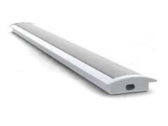 Recessed slimline 8 mm - perfil de aluminio para tiras led - para empotrar - aluminio anodizado - gris plata - 2 m