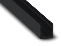 Slimline 15fl - perfil de aluminio para tiras led de alta eficiencia - calidad premium - color negro - 2 m