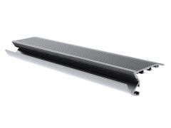 Alu-stair - perfil de aluminio para tiras led - forma redonda - aluminio anodizado - gris plata - 2 m
