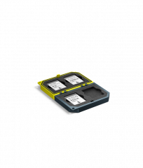 Angelbird Technologies Media Tank funda para tarjeta de memoria 4 tarjetas Aluminio Negro, Amarillo