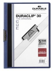 Durable Duraclip 30 archivador PVC Azul, Transparente