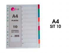 Ekrit separadores pp a4 11 taladros 10 colores