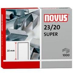 Novus grapas super 23/20 para grapadoras de gruesos -caja de 1000-