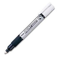 Pentel paint marker marcador permanente punta conica blanco -12u-