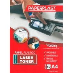 Yosan papel plástico paperplast película de poliester 120 micras imprimible a4 -paquete 50h-