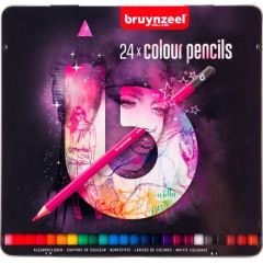Talens bruynzeel estuche metálico 24 lápices de colores claros surtidos