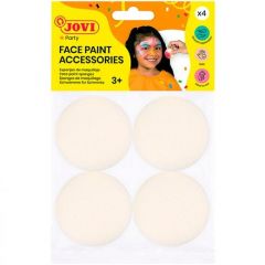 Jovi esponjas de maquillaje face paint accessories ø50mm bolsa de 4 blanco