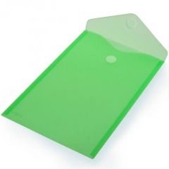 Office box carpeta sobre cierre c/velcro classic a4+ vertical plástico verde translúcido