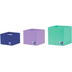 Oxford 400175165 bandeja de escritorio/organizador Caja de cartón Azul, Lila, Color menta
