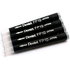 Pentel recambio brush fp10 pack de 4 gfpk3 negro