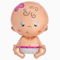 Oh yeah globo baby girl 71cm-28 apto helio rosa