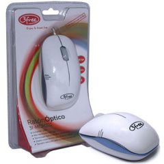 Mouse optico usb 3free mcm101/wb diseño blanco azul
