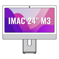 Apple iMac Apple M M3 59,7 cm (23.5") 4480 x 2520 Pixeles PC todo en uno 8 GB 512 GB SSD macOS Sonoma Wi-Fi 6E (802.11ax) Plata