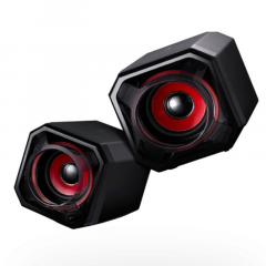Verbatim altavoces surefire gator eye / 5w / gaming speakers red