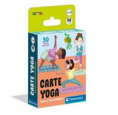 Clementoni- BARAJA Juego Cartas DE Yoga Banderas Familiar, Multicolor (55443)
