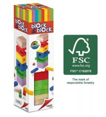 Blockblock madera colores 54 pzas       