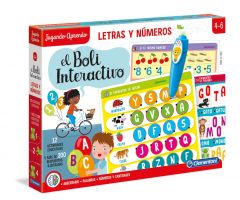Clementoni - Boli Interactivo Letras y Números - juego educativo con boli electrónico a partir de 4 años, juguete enespañol (55319)