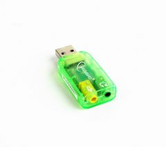 Gembird SC-USB-01 cambiador de género para cable 3,5 mm Verde