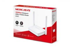 Mercusys MW300D router inalámbrico Ethernet Banda única (2,4 GHz) Blanco