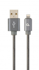 Cablexpert CC-USB2S-AMLM-1M-BG cable de conector Lightning 8 m Gris