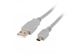 Lanberg CA-USBK-10CC-0018-S cable USB 1,8 m USB 2.0 Mini-USB A USB A Gris